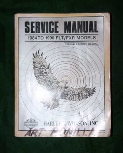 Harley service manual 1984 to 1990 flt/fxr official factory manual
