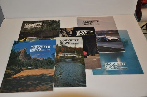 Corvette news magazine - complete set 1973  corvette  6 issues vol 16 , 1 - 6