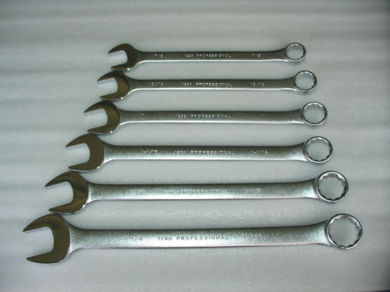 Lot of 6 proto professional combination wrench's (nice)
