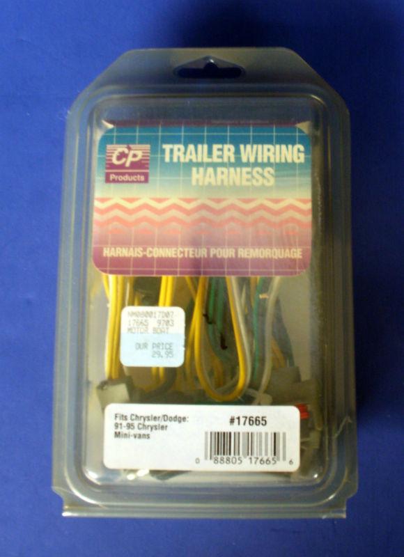 Cp~trailer wiring harness~fits chrysler / dodge mini vans~1991 - 1995~17665~nip