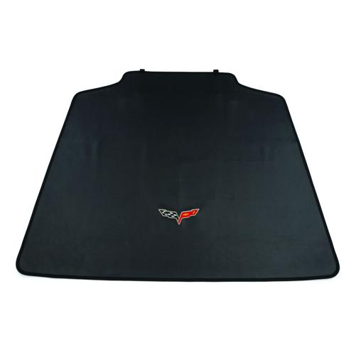 05-13 corvette rear bumper fascia protector w/ crossed-flag logo black 17802688