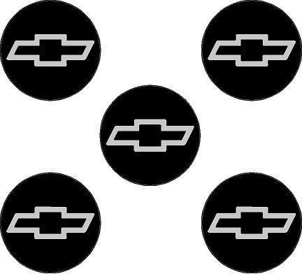 Chevy wheel rim decals center cap rims overlay decal stickers black / grey vinyl