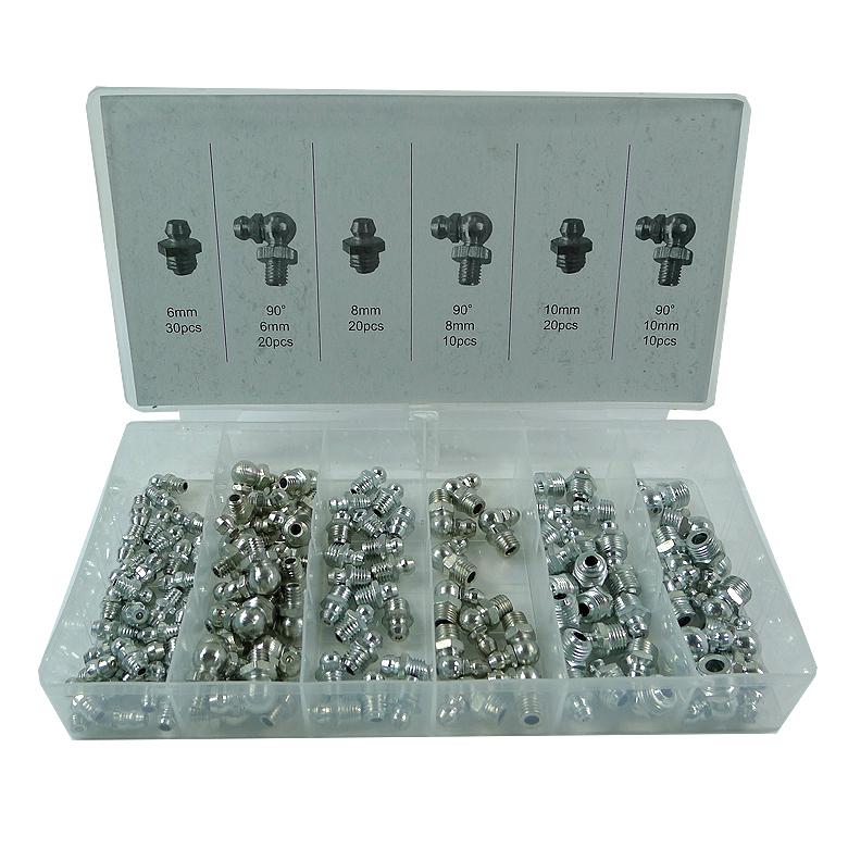 110 pc metric hydraulic lubrication lube grease fittings assortment zerk fitting