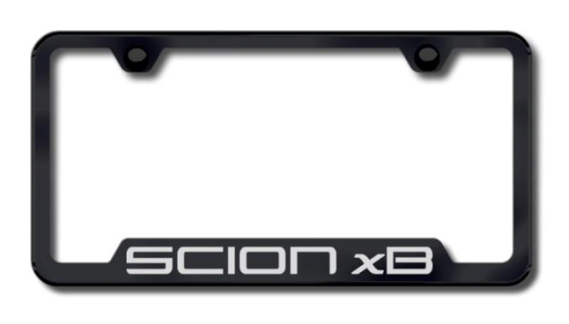 Toyota scion xb laser etched cutout license plate frame-black made in usa genui