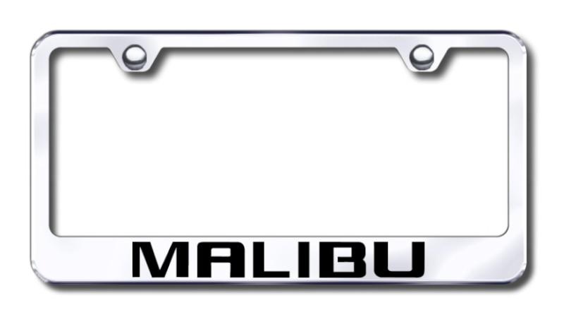 Gm malibu  engraved chrome license plate frame made in usa genuine