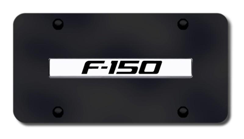 Ford f-150 name chrome on black license plate made in usa genuine