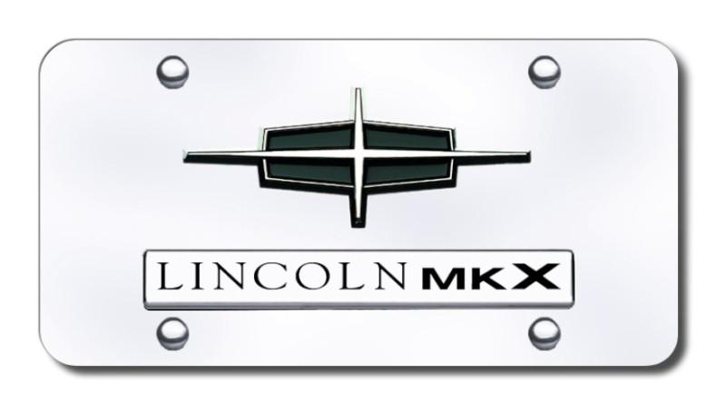 Ford dual mkx chrome on chrome license plate made in usa genuine