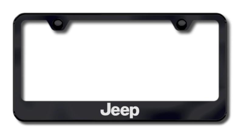 Chrysler jeep laser etched license plate frame-black made in usa genuine