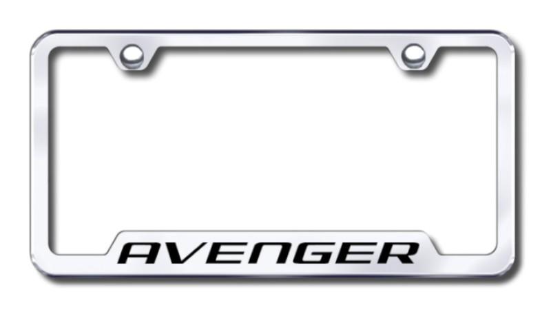Chrysler avenger laser etched chrome cut-out license plate frame made in usa ge