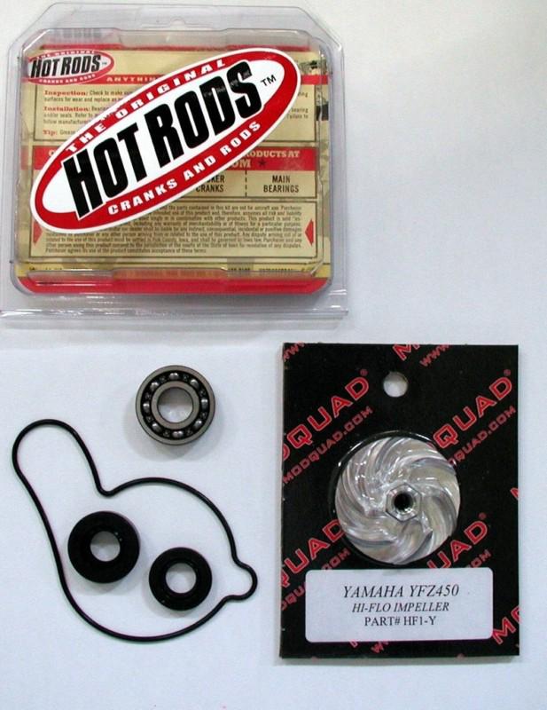 Modquad water pump impeller with hot rods rebuild kit yamaha yfz 450 04-09