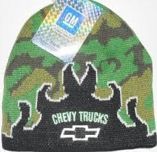 Chevrolet knitted winter stocking cap black and green