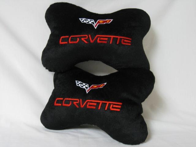 New chevrolet corvette car neck seat rest pillows pair