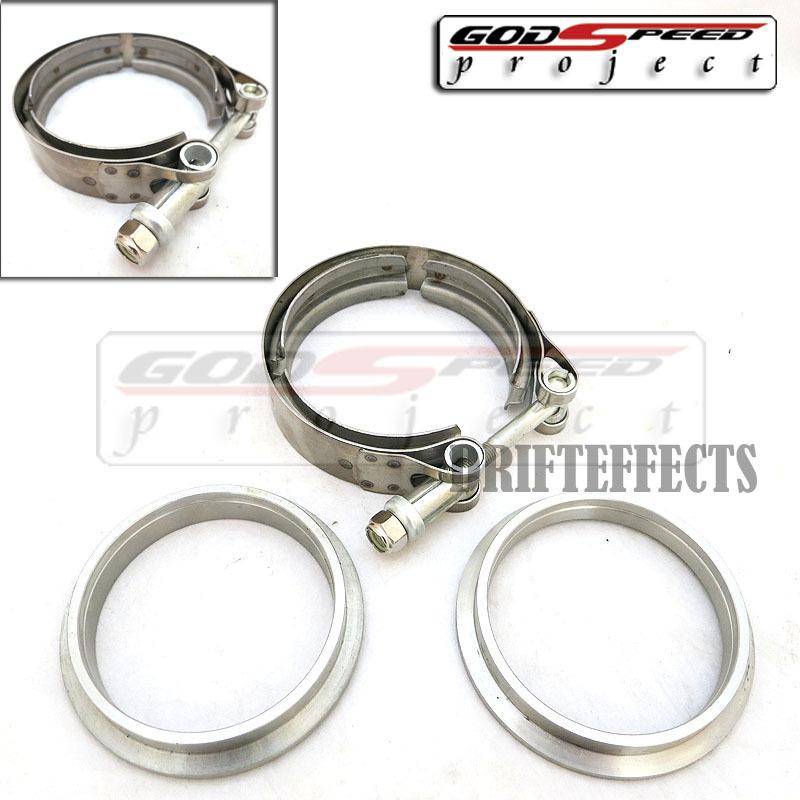 Gsp universal 3" v-band clamp flange kit mild steel turbo up downpipe exhaust 