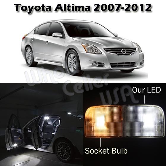 6 white led interior lamp light package for nissan altima 2007-2012 sedan coupe