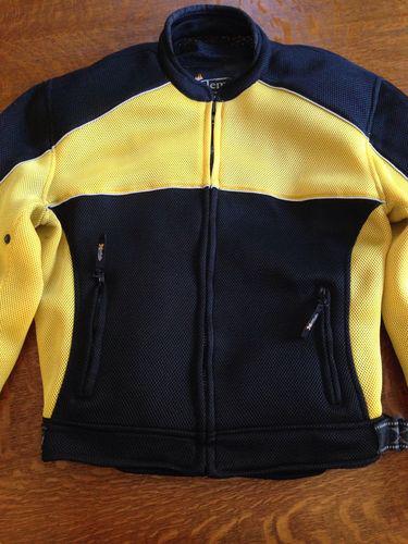 Men's xelement mesh sports armored motorcycle jacket black & yellow size 3xl
