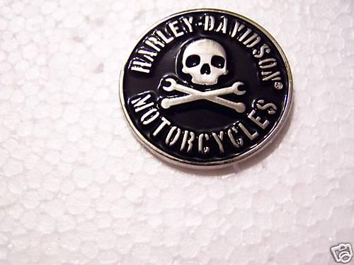 #hd0013 harley motorcycle vest pin stenskull p826062