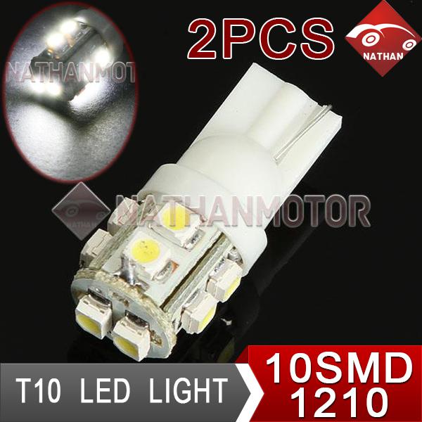2x white 1210 smd 10 led reading light stop backup corner lamp bulb car auto new