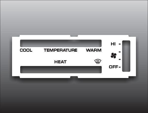 1981-1989 dodge ram white heater control overlay hvac