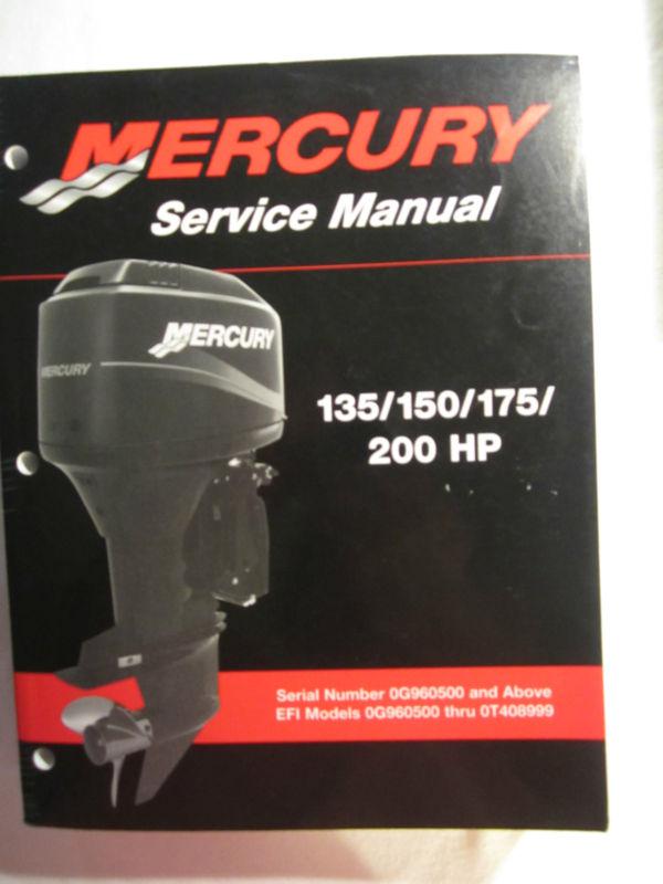 Mercury outboard service repair shop manual 135 150 175 200 hp 2002 efi