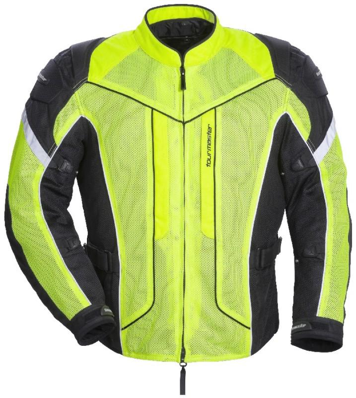 Tourmaster sonora air hi-vis yellow large tall mesh motorcycle riding jacket lgt