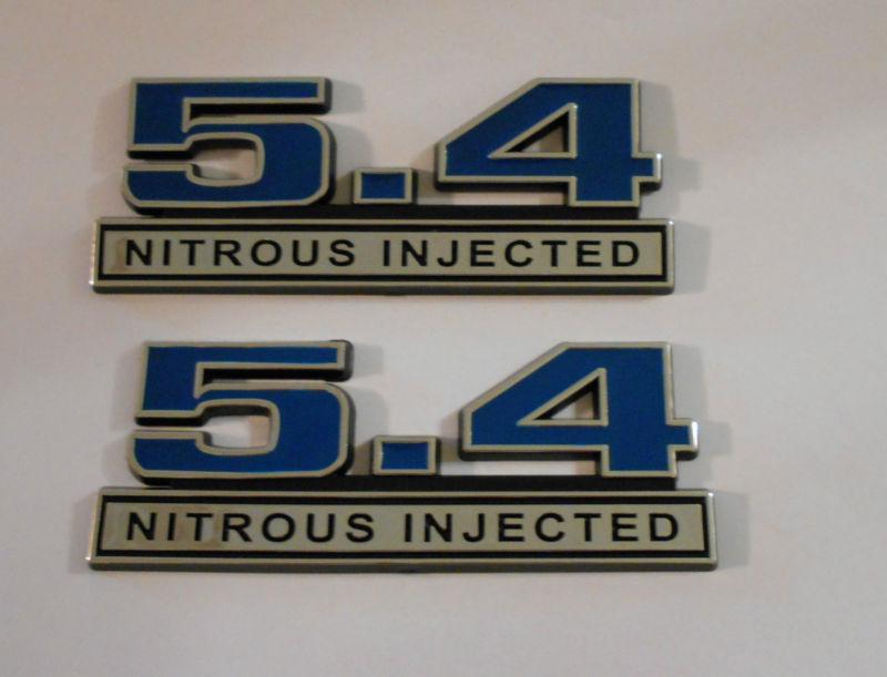 5.4 nitrous injected emblems new blue  pair emblem