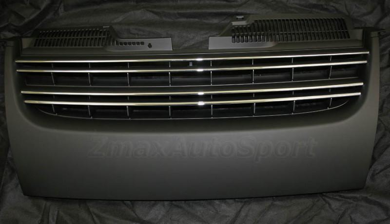 Vw gti golf 5, jetta mk5 badgeless front grille with chrome trims 06-09