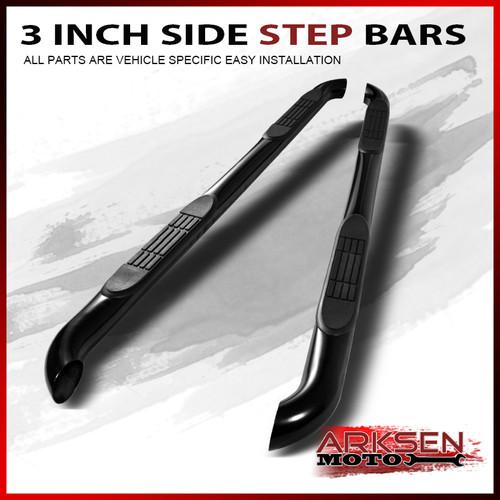 07-11 honda crv black coated 3 inch side step bars rail running board pair
