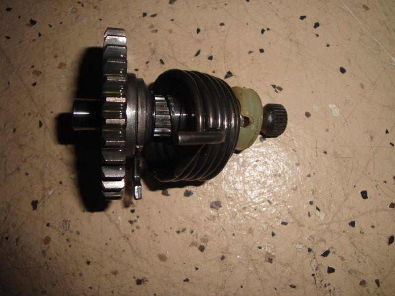 88 89 90 kawasaki kx 80 kx80 kick start shaft kicker gear engine motor kick gear