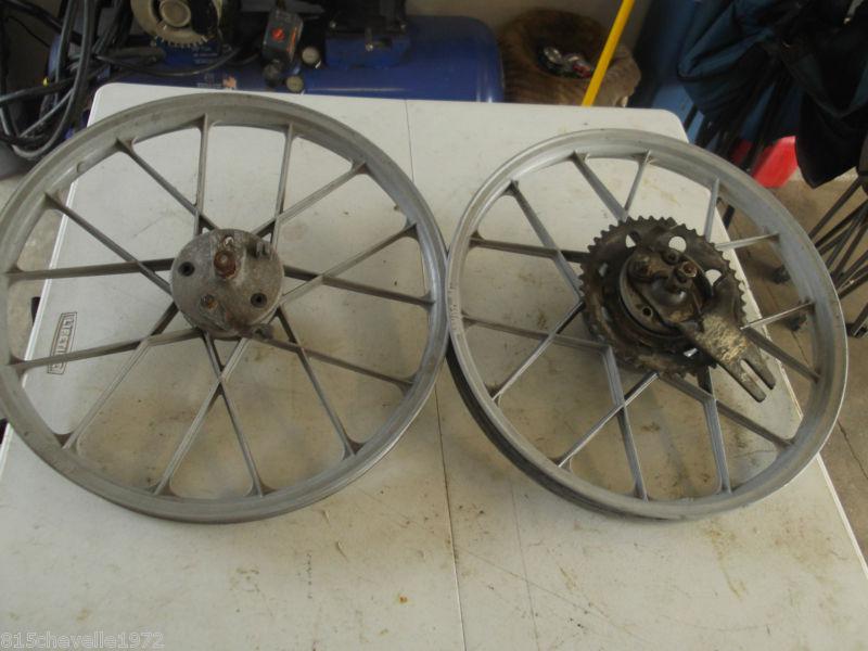 Puch moped maxi pinto etc. front and rear snowflake mag wheels nice shape l@@k!!