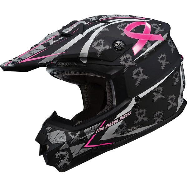 Flat black/pink xs gmax gm76x pink ribbon helmet