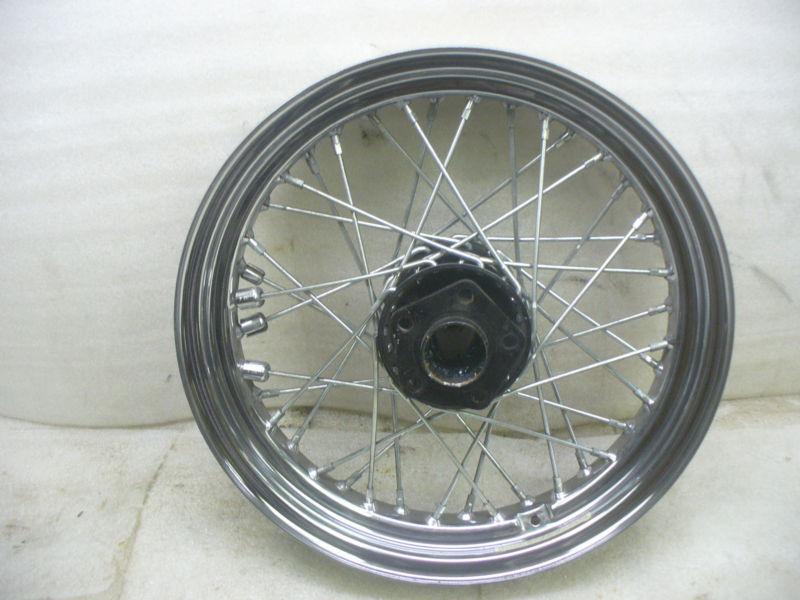 Harley 90-95 era 16 x 3 rear spoked xl/dyna/softail wheel.