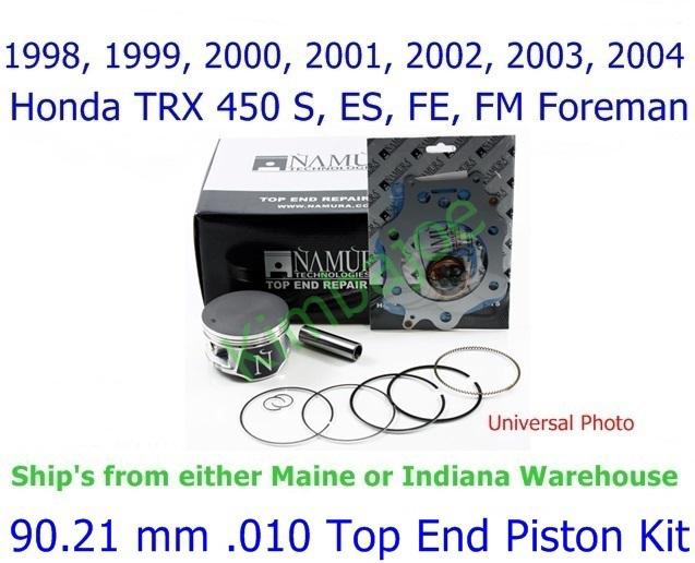 1998-2004 honda trx 450 foreman s es fe fm 90.21 mm .010 top end piston kit