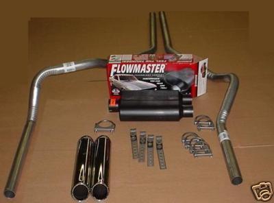 Dodge ram 02-03 dual exhaust kit + flowmaster super 44 + rolled tips w/ mandrel