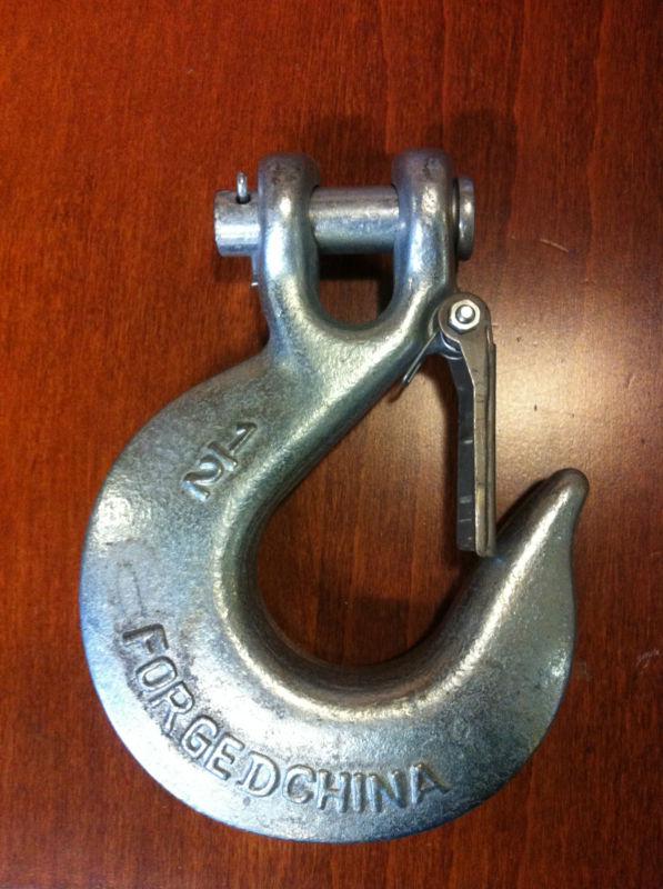 1/2" grade 43 "high test" clevis slip hook with latch winch rigging 