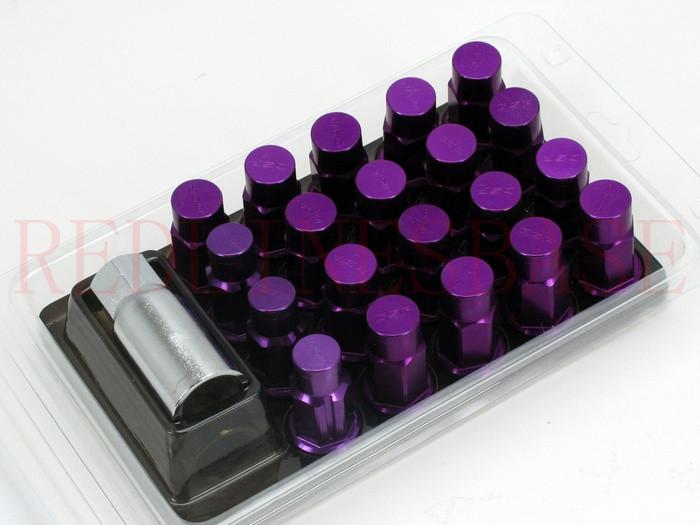 Gsp purple color t-4 racing lug nuts 50mm 20pcs m12 x 1.50 mazda  scion toyota