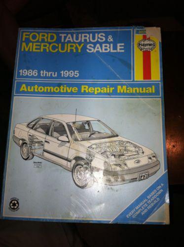 Haynes repair manual 1986-1995 ford taiurus, mercury sable
