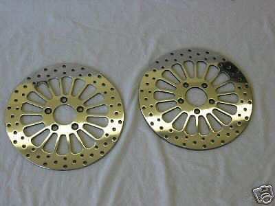 2000'-2012' ss flstc harley heritage softail 11.5 hd brake rotors w/chrome bolts