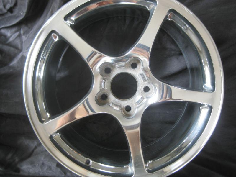 Corvette 18 9.5 polished aluminum wheel 