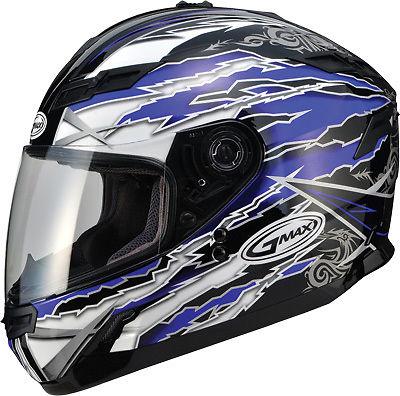 Gmax gm78 full face helmet firestarter black/blue l g178216 tc-2