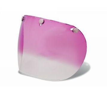 Bell pink gradient custom 500 3 snap shield retro helmet r/t  shorty new
