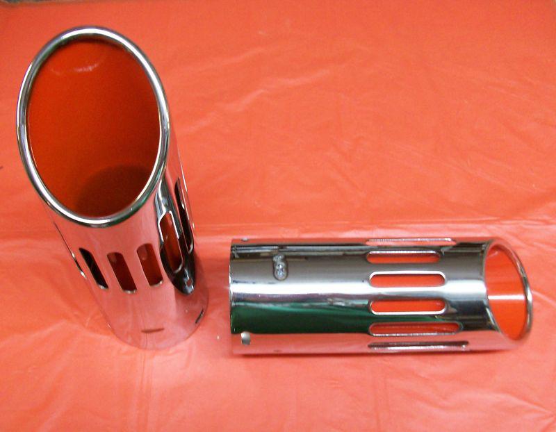 1971 charger short slotted exhaust tips with red insert used w/ resonator mopar