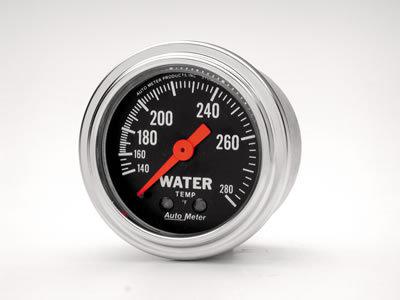 Autometer 2431 traditional chrome mechanical water temperature gauge 2 1/16" dia