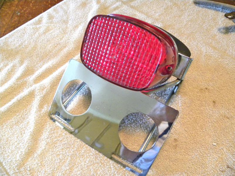 Harley sportster tail light / license plate assembly w/ lens attached, 