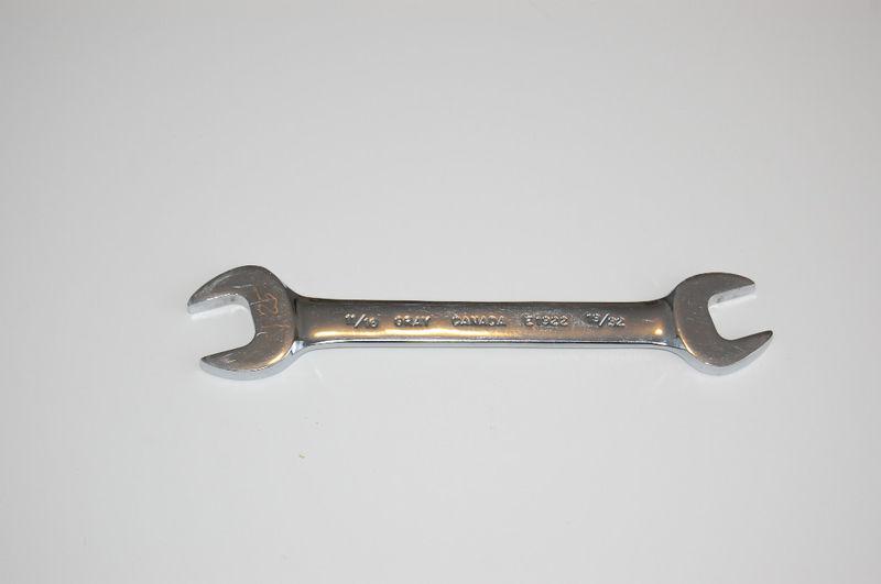 Gray tools sae mirror chrome open end wrench 11/16" x 19/32" x 7"