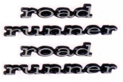 4 new 68-69 roadrunner door 0r 70-71 q/panel emblems