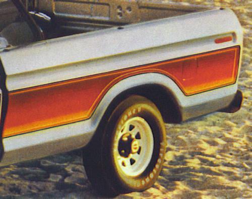 1973-1979 ford pickup truck nos oem free wheelin' chromatic stripe decals rare!