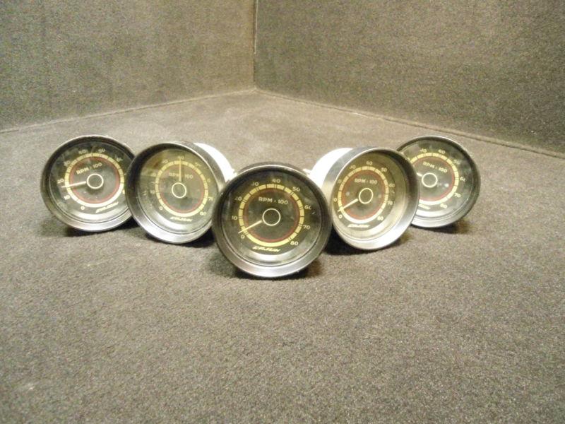Lot of 5 cajun 3.5" tachometer 8000 rpm by medallion outboard boat # 1