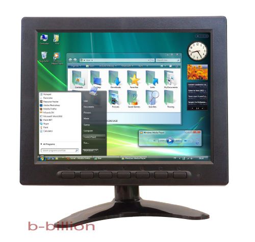8&#034; native resolution 1024x768 hd display bnc rca av video vga tft led monitor ua