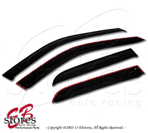 Vent shade window visors rain guard out-channel 2.0mm toyota sienna 11-16 4pcs