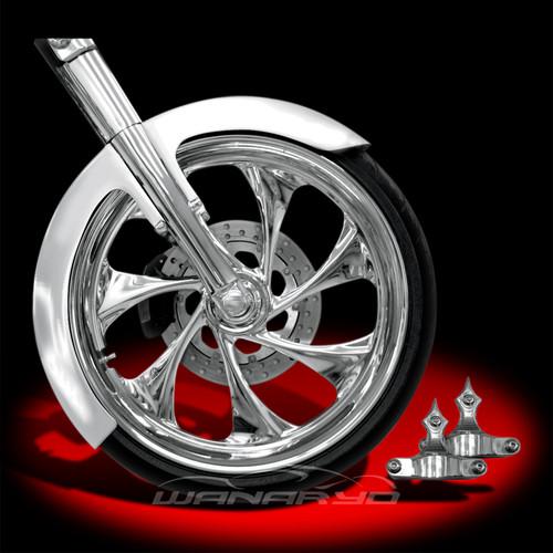 Rc components phantom front fender kit for 23" wheels, raw with chrome adapters